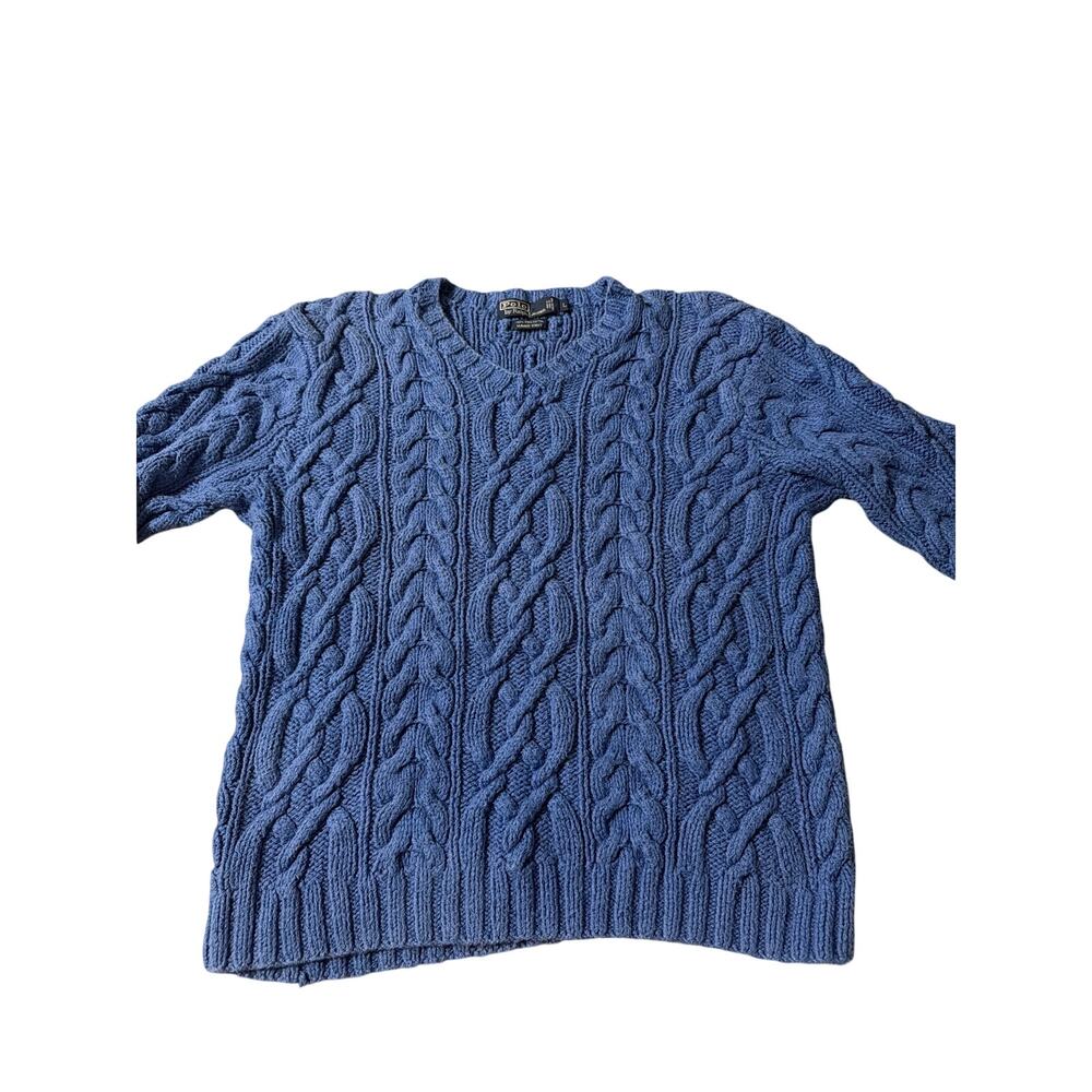 Women’s Ralph Lauren 100% Pima Cotton hand knit sweater (small flaw)